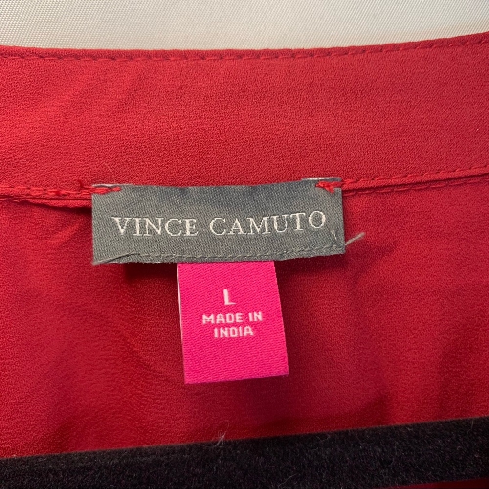 NWT Vince Camuto Ruffle Sleeve Split Neck Blouse, various sizes - Picture 3 of 11